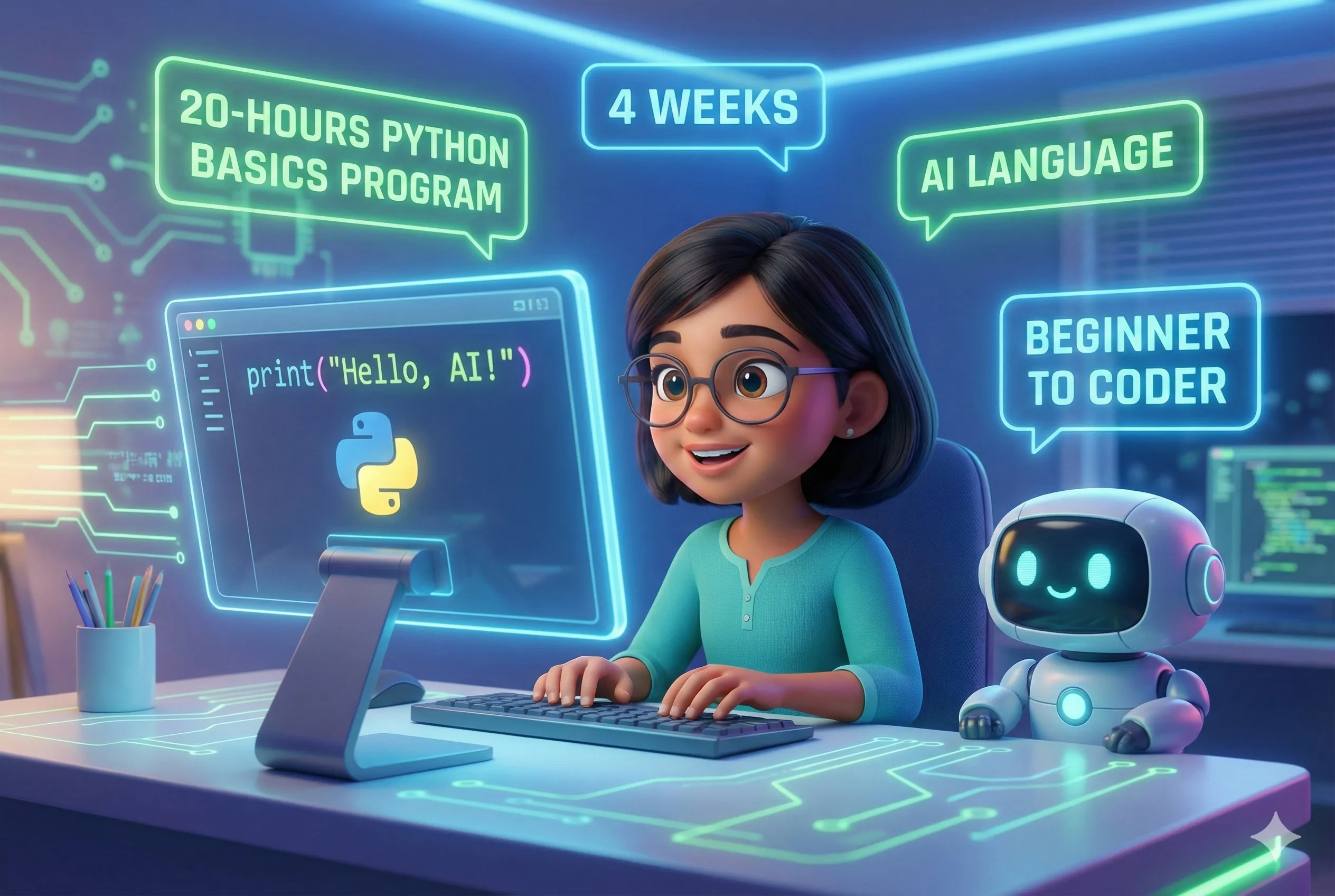 20-Hours (4 Weeks) Python Basics Program